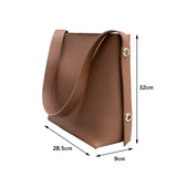 solvbao Women Fashion Bucket Bag Women's Simple Style PU Leather Shoulder Bag Handbags Female Casual Black/brown Color Bags Large Totes