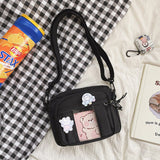 solvbao  Japanese Kawaii Crossbody Bags For Women Purses and Handbags Transparent Pocket Itabag Small JK Bag Bolsa Feminina Shoulder Bag