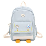 Back to school backpack Nylon Cute Bear Female Student College Bag Badge Girl Doll Kawaii Book Ladies Fashion Bags Trendy