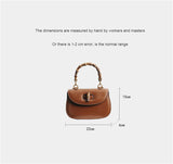 solvbao High quality Messenger Bag Bamboo Bag Handbag Saddle Bag Mahjong Bag Women Crossbody BagNew Leather Retro Fashion Women's Bag