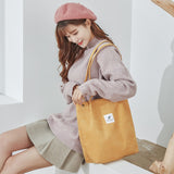 solvbao  Fashion Outdoor Leisure Shopping Bag Shoulder Bags Women New Corduroy Canvas Bag Girl Travel Party Organizer with Button Handbag