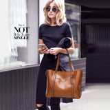 solvbao Shoulder Bags for Women Oil Wax Leather Handbag Tote Crossbody Bag Women Luxury Handbag Women Bags Designer Handbag High Quality