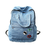 Back to school backpack Vintage Fashion Denim Large Capacity High Quality For Girls Student Bag Female Mochilas