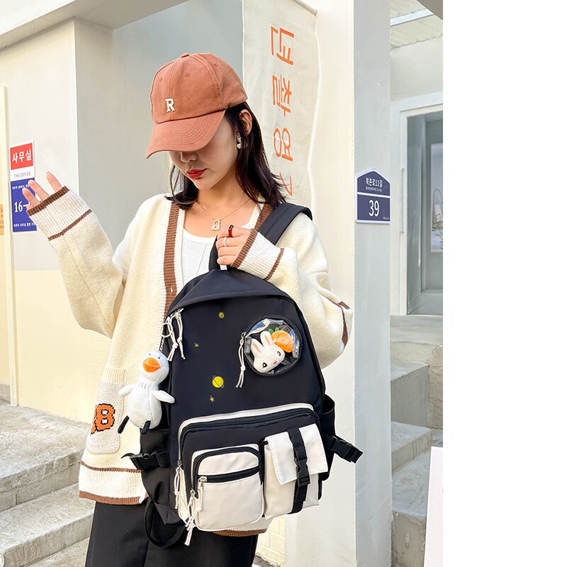 Back to school backpack  New Trend Female Fashion College Female Harajuku Travel Bags Teenage Girls