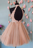 solvbao Cute Lace Short Prom Dresses, A-Line Evening Party Dresses