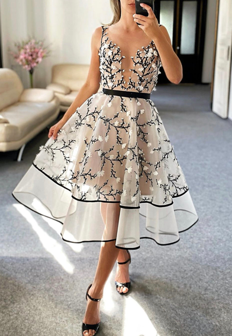 solvbao A-Line Lace Short Prom Dresses, Cute Homecoming Dresses