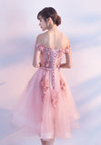 solvbao Cute Lace Short Prom Dresses, A-Line Homecoming Dresses