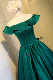 solvbao Cute Satin Short Prom Dress, Green A-Line Homecoming Dress