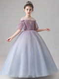 solvbao Lovely Gradient Tulle Flower Girl Dress