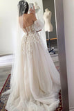 solvbao Champagne Lace Long A-line Ball Gown, Off the Shoulder Evening Party Dress