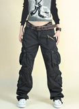 solvbao LANFUBEISI Free Shipping  New Arrival Fashion Hip Hop Loose Pants Jeans Baggy Cargo Pants For Women